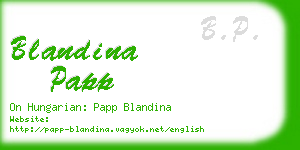 blandina papp business card